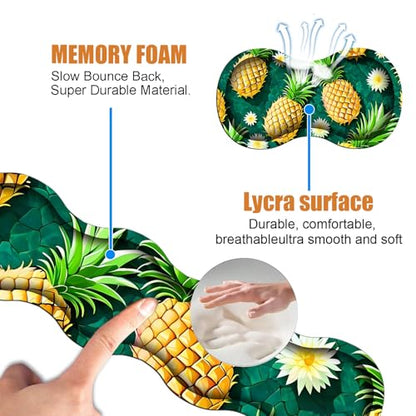 4 in 1 Ergonomic Keyboard Wrist Rest & Mouse Pad Wrist Rest Set, Large XXL Gaming Desk Mat 31.5"x 11.8" with Non-Slip Base, Memory Foam for Home Office Study Gaming, Pineapple - color: Pineapple