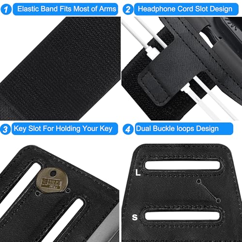 Newpponn Cell Phone Holder Armband - Reflective & Adjustable Wristband Strap Arm Bands Case Compatible with iPhone 16 15 14 13 12 Mini Pro Max Plus Samsung Galaxy Pixel for Workout Exercise Sports - color: Blue Armband