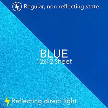 Reflective Vinyl Permanent Adhesive, 12x12 Reflective Vinyl Sheets Tape for Cricut, Cars, Bikes, Signs, Helmet Stickers, Address Numbers by Turner Moore Edition (Red, Blue, Green, Black, 4 Pack) - color: Red, Blue, Green, Black