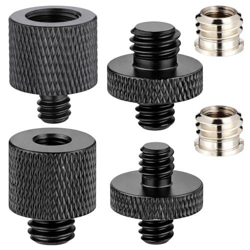 JJUNW 6Pcs Tripod Adapter, Camera Screw Adapter, Stand Adapters Threaded Converter Tripods Mount Adapters, Tripod Accessories for Camera, Mount, Monitor and Light Stand