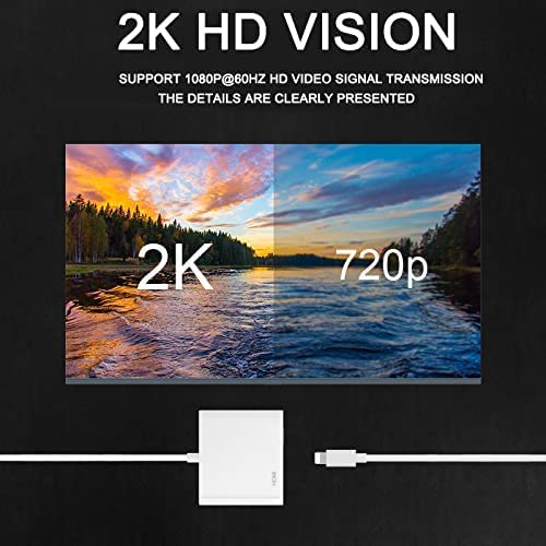 Apple MFi Certified Lightning to HDTV Digital AV Adapter 1080P HD Video Sync Screen Connector Cable with Charging Port Compatible with iPhone 14/13/12/11/ X/ 8/7/ iPad on HDTV/Projector/Monitor - style: Lightning to HDTV