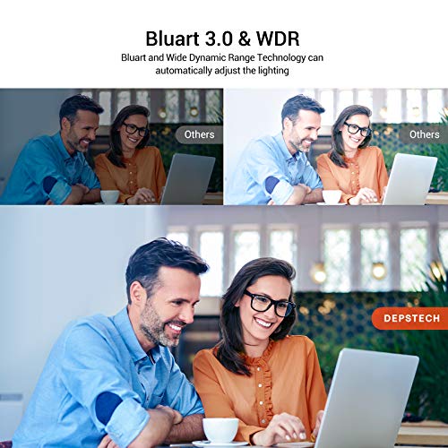 DEPSTECH 4K Webcam, DW49 HD 8MP Equipped with Sony Sensor Autofocus Webcam with Microphone, Privacy Cover, Plug Play USB Computer Web Camera for Pro Streaming/Online Teaching/Video Calling/Zoom/Skype