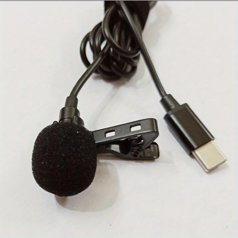 Wired Lavalier Microphone for Mobile Recording Video Live Streaming and Noise Reduction Mini Microphone