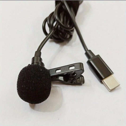 Wired Lavalier Microphone for Mobile Recording Video Live Streaming and Noise Reduction Mini Microphone