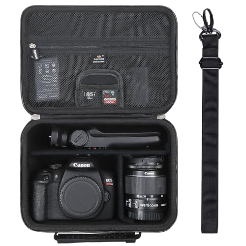 Aproca Case Compatible with Canon EOS Rebel T7, T7i, T8i, R100, R50, R5, R6 Mark II, R7, R8 Camera, Portable Storage Bag with 4 DIY Dividers and Shoulder Strap -Black - color: Black-DIY