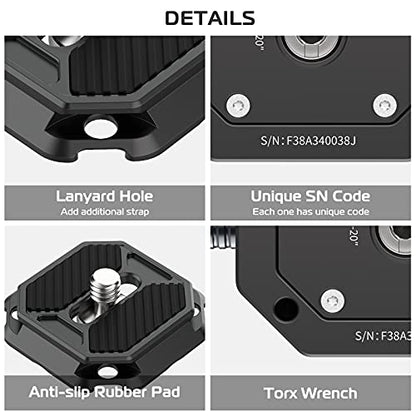FALCAM F38 Quick Release Kit V1, Plate for DSLR/Mirroless Camera Compatible with Arca Swiss and Clamp for Tripod/Stablizer/Gimbal/Slider-2268 - size: F38 QR Kit V1