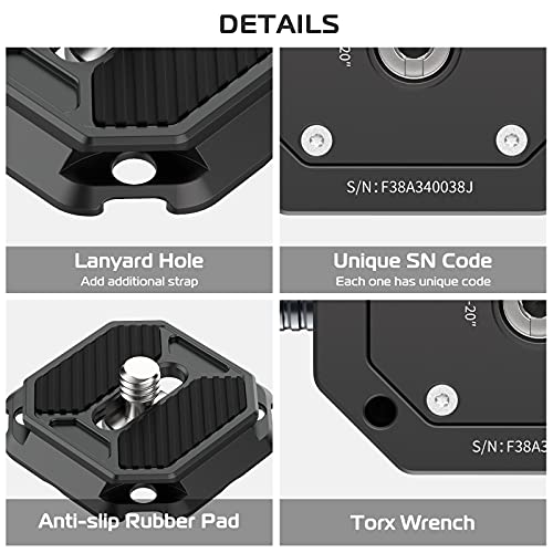 FALCAM F38 Quick Release Kit V1, Plate for DSLR/Mirroless Camera Compatible with Arca Swiss and Clamp for Tripod/Stablizer/Gimbal/Slider-2268 - size: F38 QR Kit V1