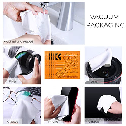 K&F Concept Professional Camera Cleaning Kit - Sensor Cleaner, APS-C & Full-Frame Swabs, Air Blower, Lens Brush, Gloves, Lens Cloths, Carry Case, Lens Cleaning Kit for FF DSLR & Mirrorless Cameras