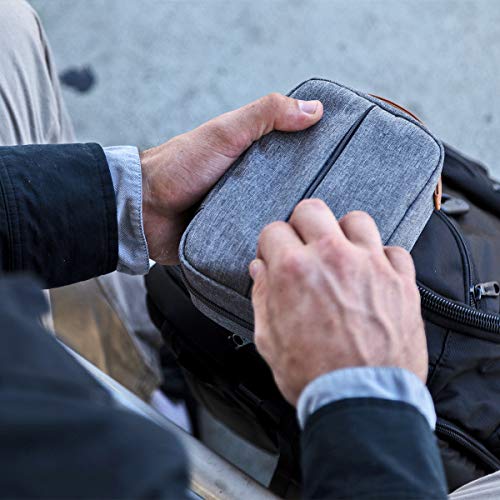 UT Wire Pocket for Gadgets – Trifold Travel Case Organizer Pouch Padded for Electronics Accessories, Cables, Tech Gear in Grey