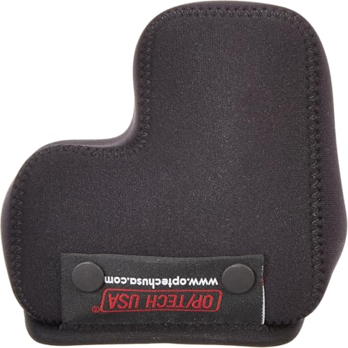 OP/TECH USA Soft Pouch – Compact digital camera case, lightweight accessories pouch, sleek neoprene sleeve for DSLR, perfect for backpacks & travel – durable protection in style D-Offset | Black - color: Black, style: D-offset