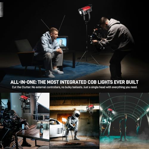 GVM 700W Spotlights LED Video Light,29100lux/1m(Bare Light),Photography Lighting Kit with APP Control, Continuous Lighting with Bowen Mount,CRI 97+, COB Lamp Beads,2700K-6800K - color: Red
