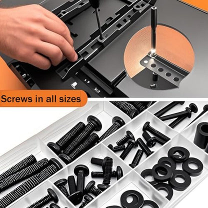 Universal TV Mounting Hardware Kit | M4/M5/M6/M8 Screws & Spacers | VESA-Compatible for TVs & Monitors Up to 80" | Organized & Labeled for Quick Installation