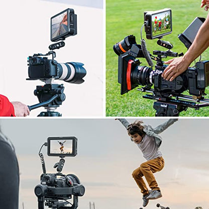 ULANZI Magic Arm with Double Ballhead 1/4" Screw, Compatible with Universal Monitor Mount for Camera, Video Shooting Photography Accessories Microphone Fill Light Bracket - style: Magic Arm