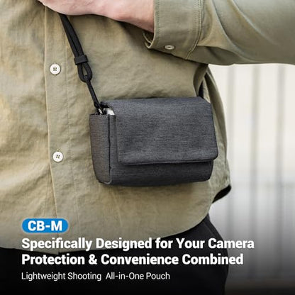 Fuji X100VI Case, Camera Travel Pouch for Fuji X-E5 XE5 X100VI X100V X100F X100S, Protective Carrying Case for Canon PowerShot V1 Compact Camera Battery Accessories Storage Bag with Magnetic Closure