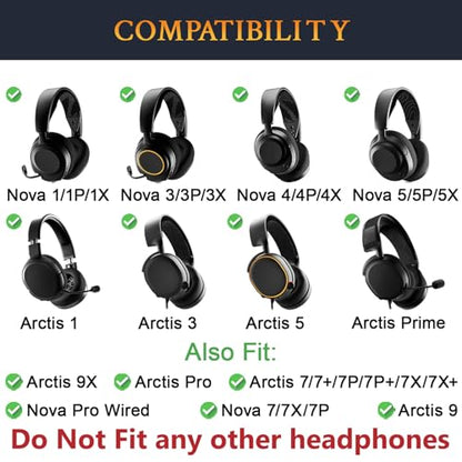 SOULWIT 4Pcs Mic Cover for Steelseries Arctis 1/3/5/7/7+/7P/7P+/7X/7X+/9/9X/Pro/Prime, Nova Series Headphones, Protective Microphone Foam WindScreen Pop Filter with High-Density Foam-Black