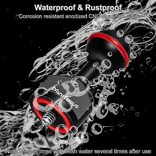 MINIFOCUS 2Pcs 1'' Ball Adapter to 1/4"-20 Screw, Universal Ball Joint Bracket with 1/4" Screw Base Adapter for Underwater Camera Arm Tray Diving Photography System - color: 1/4" Screw