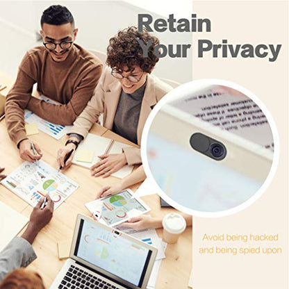 imluckies 3 Pack Webcam Cover Slide, 0.023 inch Ultra-Thin Metal Camera Cover for Laptop Computer, MacBook Pro/Air iMac iPad Tablet iPhone 8/7/6 Plus, Echo Show/Spot Web Camera Privacy Covers - color: 3 Pack-Black