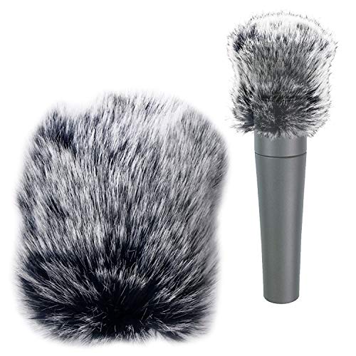 YOUSHARES Microphone Furry Windscreen for SM57 - Customized Pop Filter Deadcat Windshield Wind Jammer for Shure SM-57 Cardioid Dynamic Instrument Microphone - color: Fur