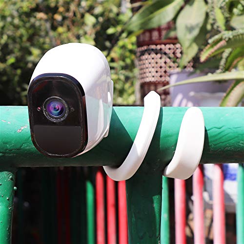 2 Pack Flexible Twist Mount Compatible with Arlo Pro 4,Pro 3,Pro 5S,Pro 6,Pro 2,Arlo Ultra/Pro/Go,Essential Spotlight,Wall Mount Bracket,Attach Your Camera Wherever You Like Without Any Tools-White - color: White
