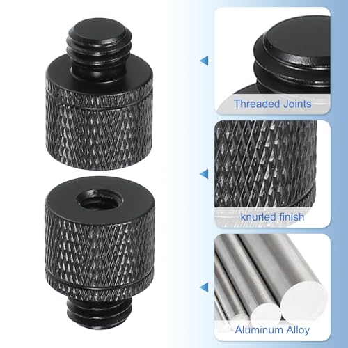 PATIKIL Tripod Screw Adapter 1/4" Female to M10 Male, 2 Pcs Tripod Nut Connectors Camera Mount Screw Camera Double Head Converter for Microphone Holder Magic Arms Accessories, 20 mm - size: 1/4" Female to M10 Male,20 mm