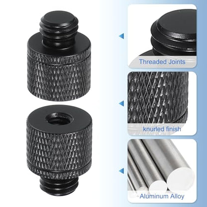 PATIKIL Tripod Screw Adapter 1/4" Female to M10 Male, Tripod Nut Connectors Camera Mount Screw Camera Double Head Converter for Microphone Holder Magic Arm Accessories - size: 1/4" to M10