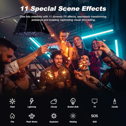 Godox ML100Bi 120W LED Video Light with Battery Grip, 2800K-6500K Bi-Color Continuous Output LED Video Light for Filming, Live Streaming and Video and Studio Photography