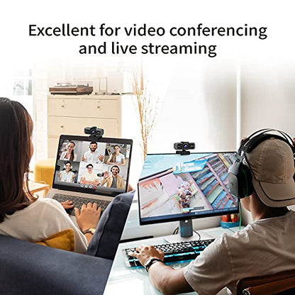 j5create 4K Wide Angle Webcam with Microphone/Privacy Cover for Video Conferencing, Streaming, Recording and Online Teaching, Supports Zoom, Skype, Teams, OBS and More (JVU430)
