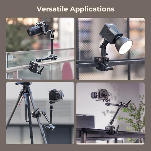 SMALLRIG Friction Magic Arm Camera Mount with Super Clamp and Platform, Overhead Camera Desk Mount Srand, Studio Space Saver, Heavy Duty Mount/Bracket for Lights, Cameras - size: Clamp+Magic arm