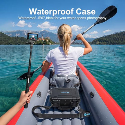 Lekufee Travel Waterproof Hard Case for Insta360 Ace Pro 2, Action Camera, and Accessories(Case Only)