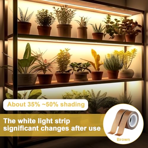 Light Strip Masking Tape 0.78inx 32.8ft Brown Light Dimming Tape for Soften Light, 2PCS - color: Brown