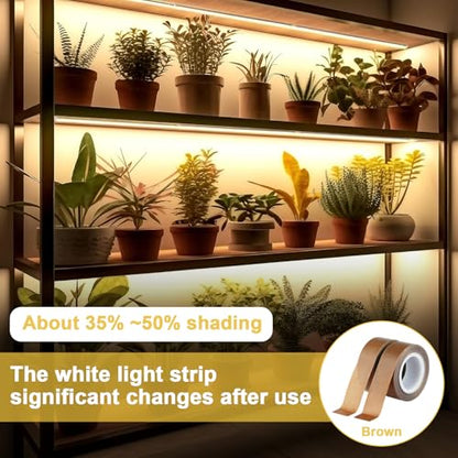 Light Strip Masking Tape 0.78inx 32.8ft Brown Light Dimming Tape for Soften Light, 2PCS - color: Brown
