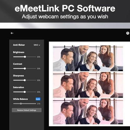 EMEET C980 PRO 3-in-1 1080P Webcam with Microphone and Speaker, 60°-98° Wide Angle Webcam w/ 4 Noise Cancel Mics, 2 Speakers, Auto Low Light Correction W/Cover, USB Camera for Online Conference/Class - style: 1080P with 4Mics 2Speakers