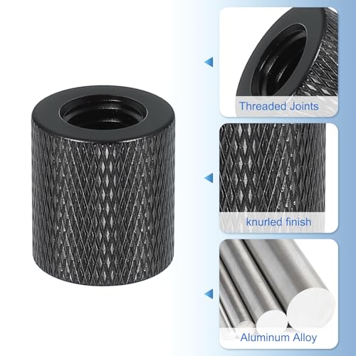 PATIKIL Tripod Screw Adapter 3/8" Female to 3/8" Female, 4 Pcs Tripod Nut Connectors Camera Mount Screw Camera Double Head Converter for Microphone Holder Magic Arms Accessories, 18 mm - size: 3/8" Female to 3/8" Female,18 mm