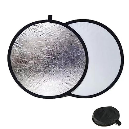 MDRTIRIM 2 in 1 Light Reflectors Board Folding Portable Photographic Equipment Photography Shooting Filler Board 12" (30cm) Indoor and Outdoor Fill Light Reflection