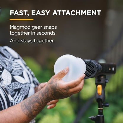 MagMod Starter Flash Diffuser Kit 2, Magnetic Flash Modifier Set for On- and Off-Camera Photography, Includes MagGrip 2, MagGrid 2 and MagSphere 2, Compatible with 99% of All Speedlites