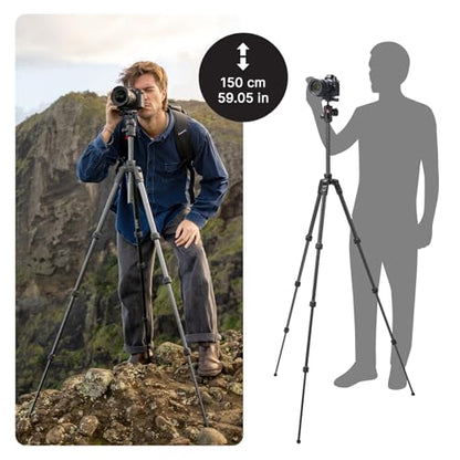 Manfrotto Befree Advanced AS, Camera Travel Tripod Kit, Twist Lock, Compatible with Arca-Swiss, Portable and Compact, Ball Head, Carbon Tripod for DSLR, Mirrorless, Camera Accessories - style: Befree Adv Arca-Swiss Twist Carb