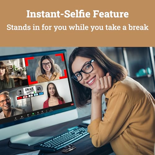 Mute Button USB Microphone, Cam Control Buttons, One-Touch, Mute Button with LED Indicator, PC Mic Mute Switch, Free Software Download for Online Calls/Class/Recording Video