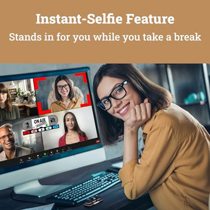 Mute Button USB Microphone, Cam Control Buttons, One-Touch, Mute Button with LED Indicator, PC Mic Mute Switch, Free Software Download for Online Calls/Class/Recording Video