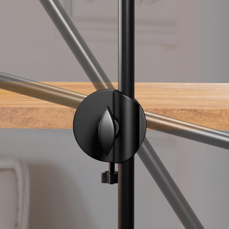 Hemobllo Mic Clamp 3.93X2.75In Microphone Holder Clip with 360 Rotating Knob for Boom Arm Desk Mount Adjustable Mic Stand Clamp for Recording Streaming Podcasting