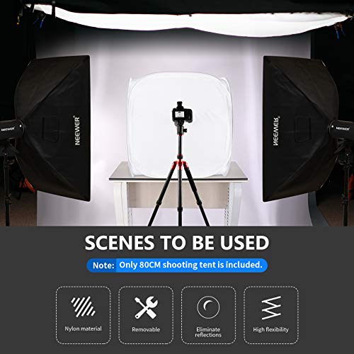 Neewer® 24x24 inch/60x60 cm Photo Studio Shooting Tent Light Cube Diffusion Soft Box Kit with 4 Colors Backdrops (Red Dark Blue Black White) for Photography - size: 24x24 inch