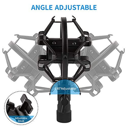 Microphone Shock Mount for 21mm-23mm Small Diameter Size Instrument Condenser Mic or Shotgun Mic like Rode NTG-1 NTG-2