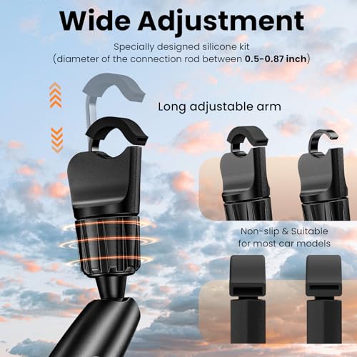 Phone Holders for Your Car, Rear View Mirror Phone Holder, 360° Rotating Car Phone Holder Mount Compatible with All 4"-7" iPhone and Android Cell Phones - style: Rearview Mirror Phone Holder for Car