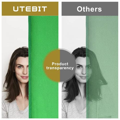 UTEBIT 5x6.5ft Green Screen Backdrop, Photography Backdrop Chroma Key Small Greenscreen Sheet Background for Streaming, Zoom Meeting, PS Keying, Video Creation, Studio Portrait Shoots (Backdrop Only) - size: 5x6.5ft