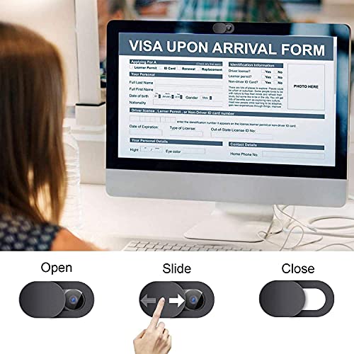 Webcam Cover Slide, Upgrade Ultra-Thin Camera Covers Compatible for Laptop Apple MacBook iPad Pro iMac Cell Phone -Protect Your Privacy Security(6-Pack) - color: 6 PACK