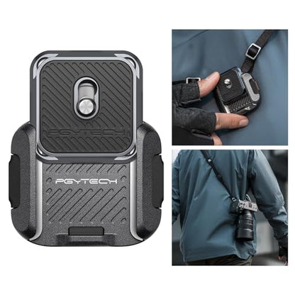 PGYTECH Camera Shoulder Strap Mount Quick Release Clamp & Plate Kit, Aluminum Alloy Arca Swiss Plate Camera Adapter Base for Shoulder Straps Tripods Stabilizers(Clamp+Plate) - style: Clamp & Plate Kit
