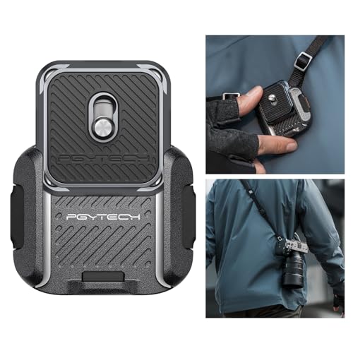 PGYTECH Camera Shoulder Strap Mount Quick Release Clamp & Plate Kit, Aluminum Alloy Arca Swiss Plate Camera Adapter Base for Shoulder Straps Tripods Stabilizers(Clamp+Plate) - style: Clamp & Plate Kit