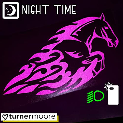 Purple Reflective Vinyl, 12x12 Permanent Adhesive Vinyl Sheets, Reflective Vinyl for Cricut, Cars, Bikes, Decals, Stickers, Signs, Helmets, Mailboxes, Reflective Tape by Turner Moore Edition (3-Pack) - color: Violet Purple