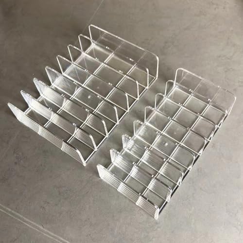 14 Slots Universal Multi Device Organizer Dock Space-Saving Acrylic Clear Multi Phone Stand Holder Divider for iPhone Portable External Hard Drive HDD Phone Cases External CD/DVD Drive