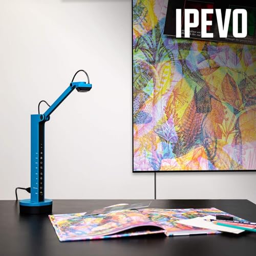 IPEVO VZ-X Wireless 4K Document Camera with EZCast Adaptor for Wireless Casting to HDMI Monitor or TV Without a PC; Wi-Fi, HDMI, and USB, Compatible with Web Conferencing Software in USB Mode - style: Wireless, USB, HDMI with EZcast adaptor