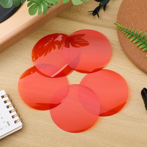 20Pcs Warm Light Filter Gel Peel and Stick Stickers 7.4 Cm | Led Ceiling Lights Video Light Theater Dj Home Mood Lighting Use
